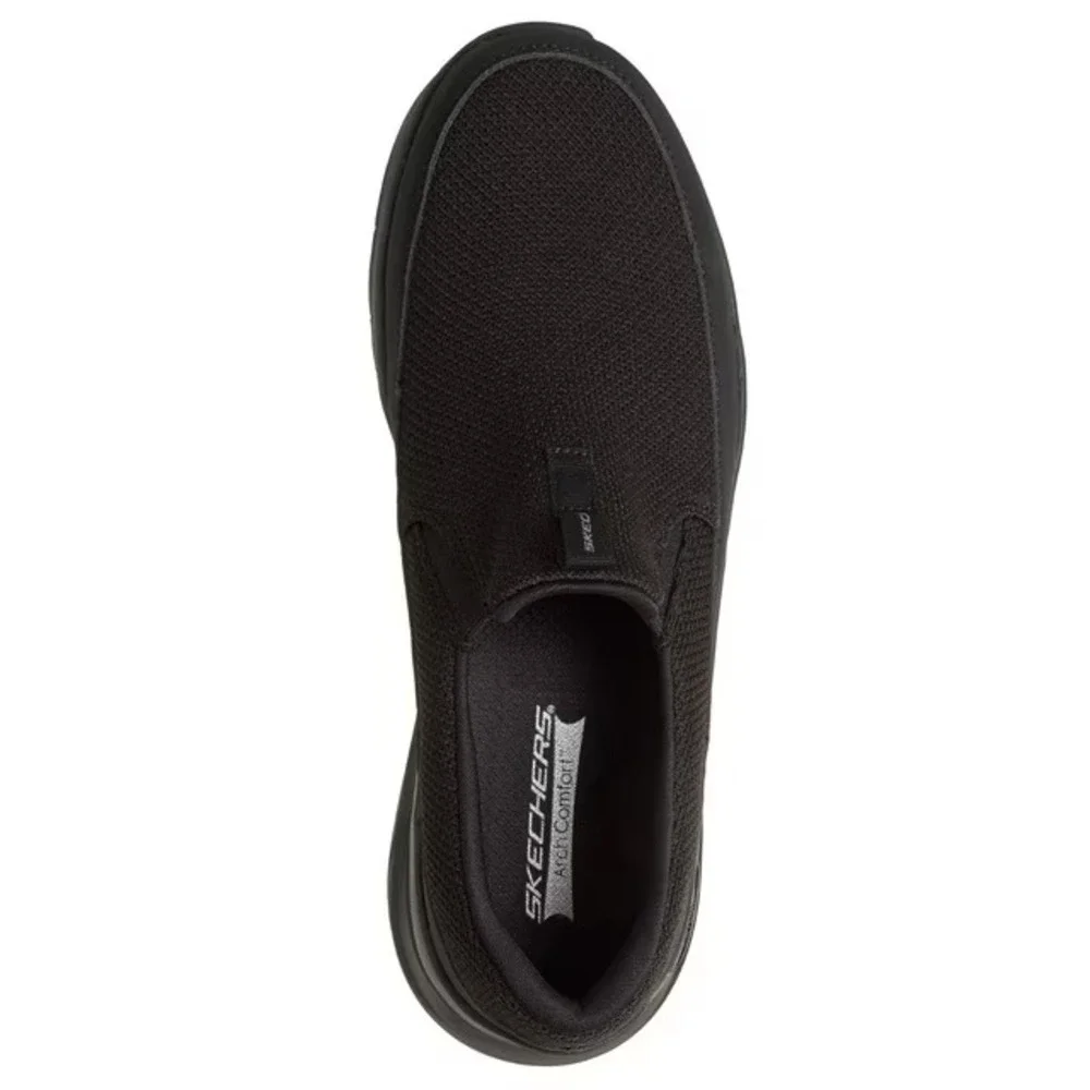 Skechers Mens Arch Comfort Flex Sneaker Black Slip On 9